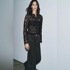 ZARA ZW COLLECTION CROCHET BLOUSE